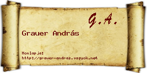Grauer András névjegykártya